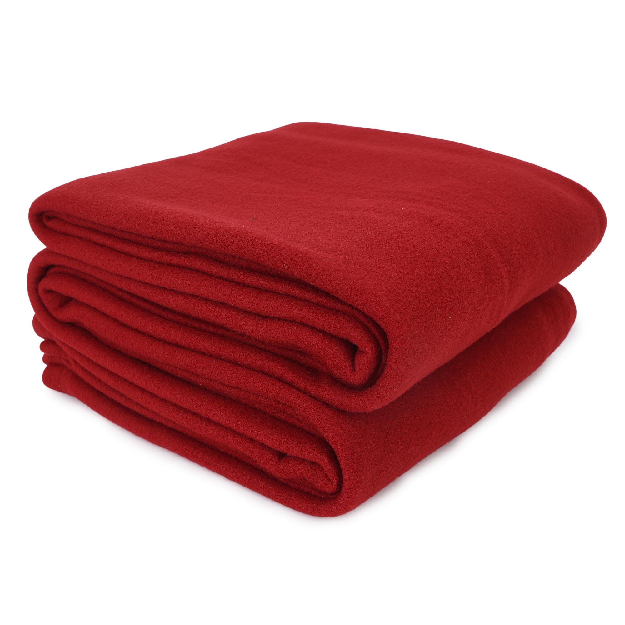 Scarlet Larkspur Double Bed Fleece Blanket - 150x220 cm, Red | Super Soft Polyester Throw for Sofa, Couch & Bed | Warm & Lightweight Blanket for All Season