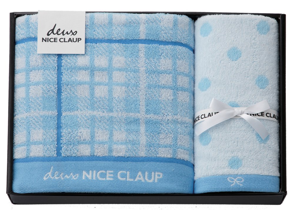 Amazon｜ナイスクラップ タオルセット2P ブルー NC3004｜タオルセット