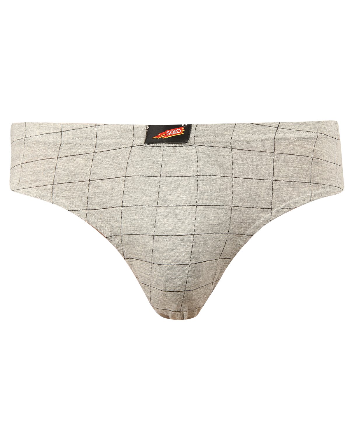 SOLO Mens NEO-Tech Wrapper Fabric - Ultra Soft Modern Cotton Brief - Checks Box Design