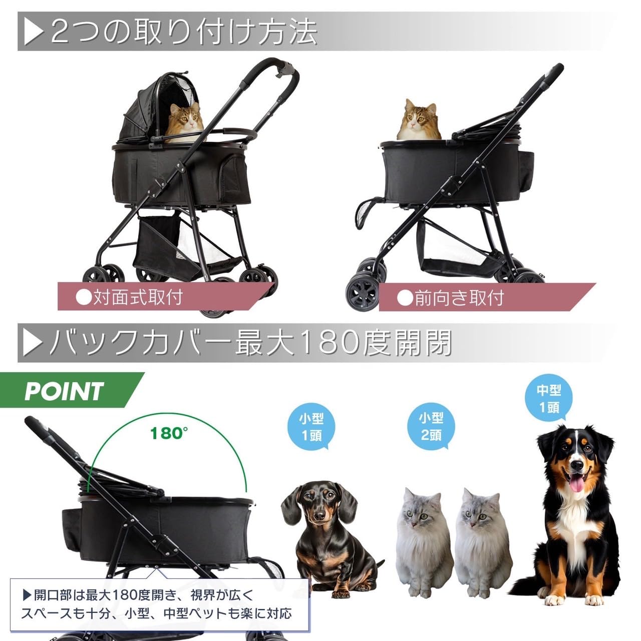 Amazon.co.jp: CLIECO ペットカート 分離型 折りたたみ ペットバギー