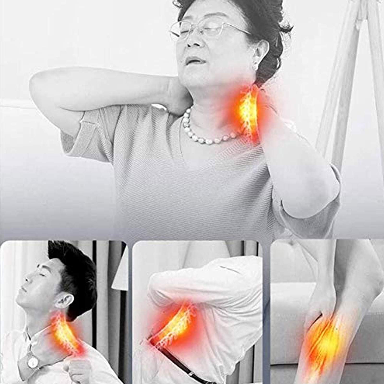 Colchón De Masaje Calefactado, Colchón De Masaje Eléctrico con 9 Motores Vibrantes, Almohadilla De Colchón De Masaje Calentado para El Alivio del Dolor De Espalda,Azul