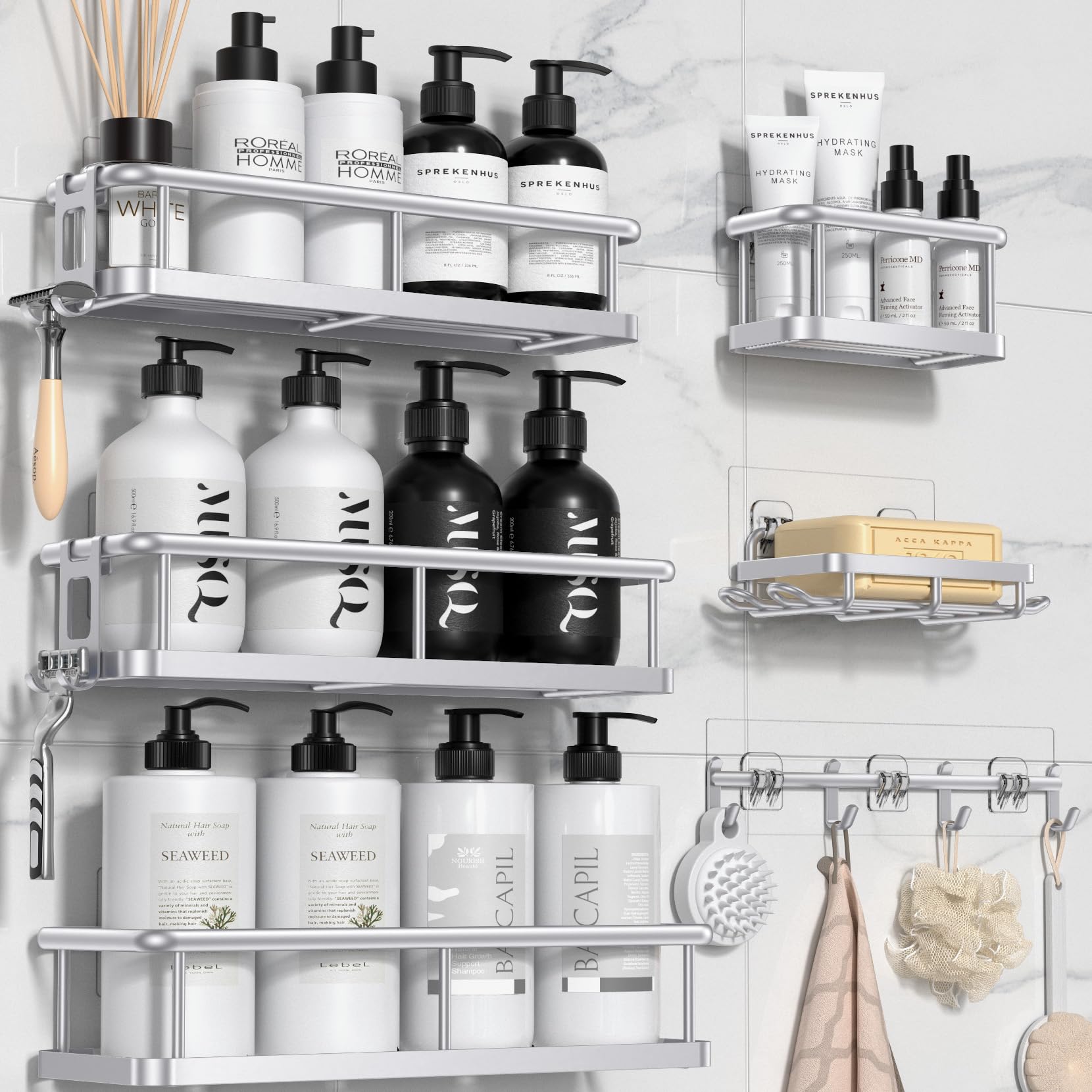 YASONIC Shower Caddy 6-Pack