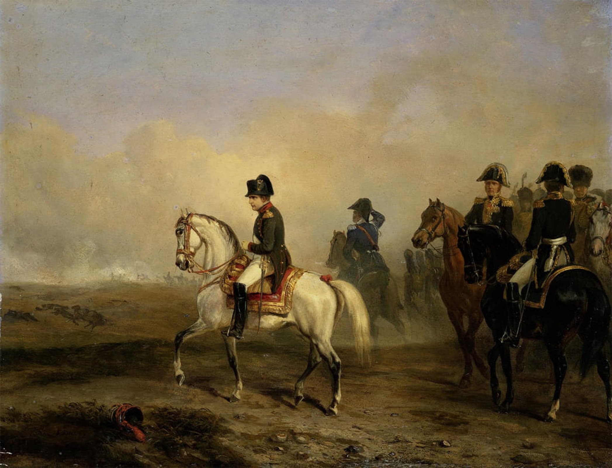 SERENDIPITP Retro Picture Poster Wall Art Pictures Painting the Emperor Napoleon I and His Staff on Horseback by Emile Jean Horace Vernet Wall Art Canvas Print for Wall Decor 60x90cm