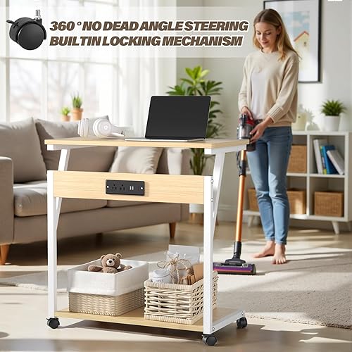 Miniatura 6 de Soporte de torre para computadora con ruedas de bloqueo de 360, carrito de CPU móvil ajustable de 5 alturas, soporte de PC debajo del escritorio