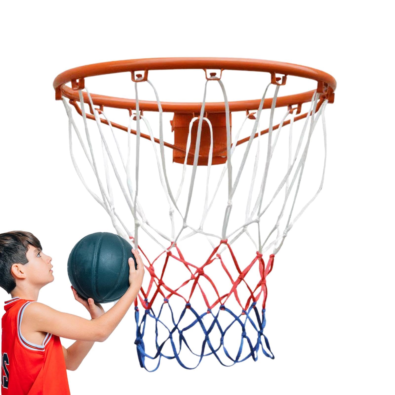 Canasta de baloncesto para adultos, canasta de baloncesto de acero, llanta de baloncesto multiusos de acero, borde de baloncesto resistente, resistente al desgaste, para patio trasero, entrada