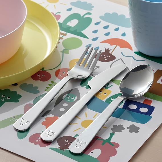 Ikea FABLER 3 parçalı çatal bıçak seti, paslanmaz çelik