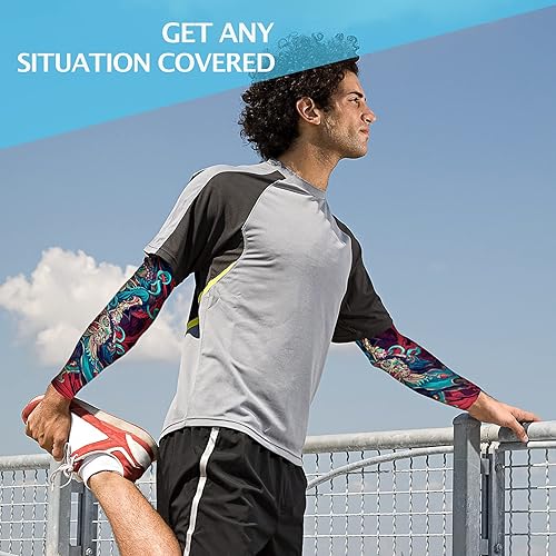Miniatura 5 de Aresvns Fundas de tatuaje para hombres y mujeres, mangas de brazo con protección solar UV