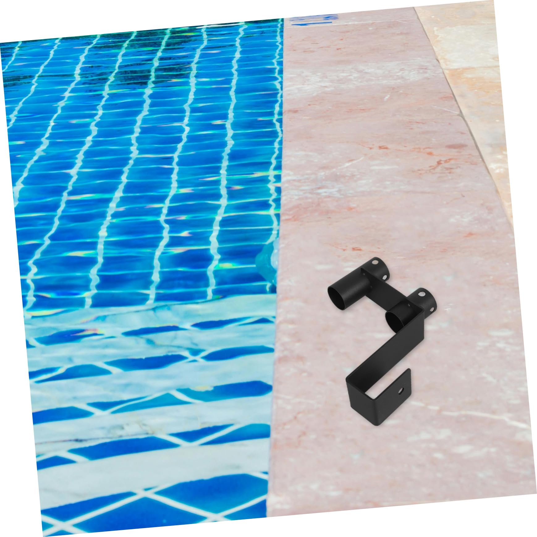 PartyKindom 2pièces Lot de Crochets pour Clôture De Piscine Supports pour Matériel De Nettoyage Crochets Robustes pour Poteaux De Piscine Et Outils De