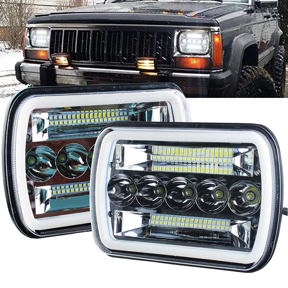 BATLAM 5X7 7X6 Scheinwerfer Scheinwerfer Hoch Niedrig Versiegeltes Licht H4 Für Jeep Wrangler YJ XJ S10 Für Chevy Blazer 2 Stück
