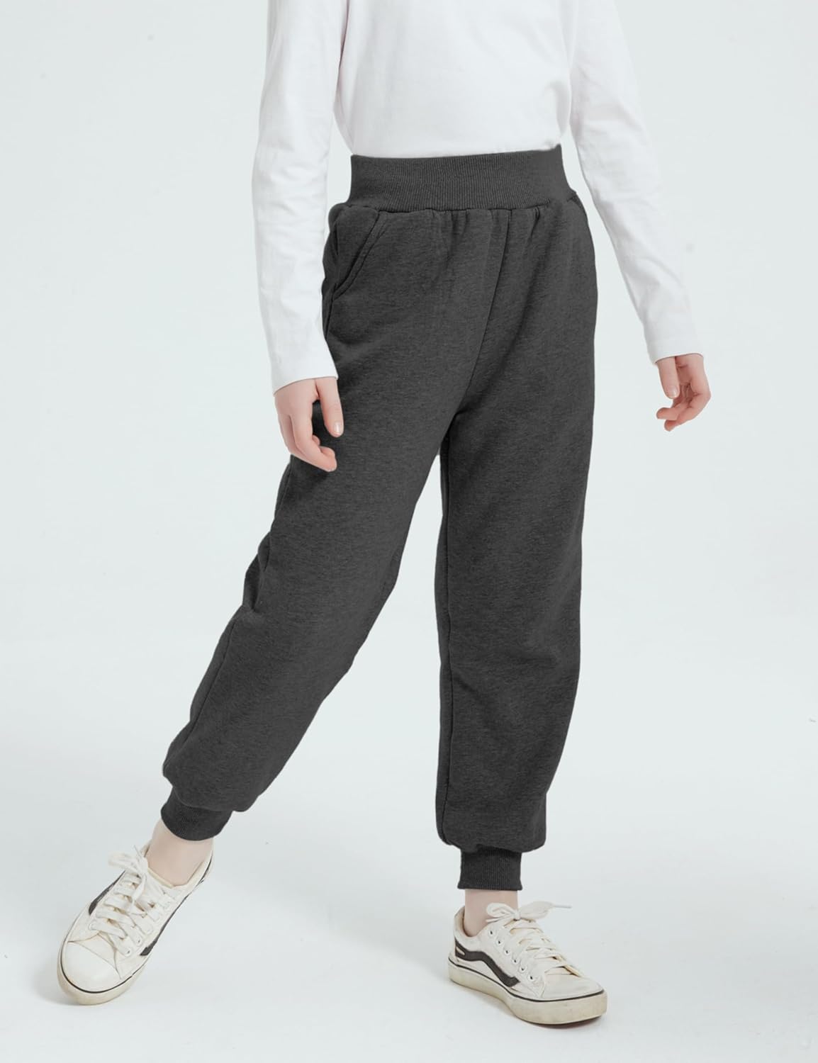 AMEBELLE Boys Girls' Winter Warm Jogger Pant Fleece Lined Elastic Waist Sweatpants - Image 6