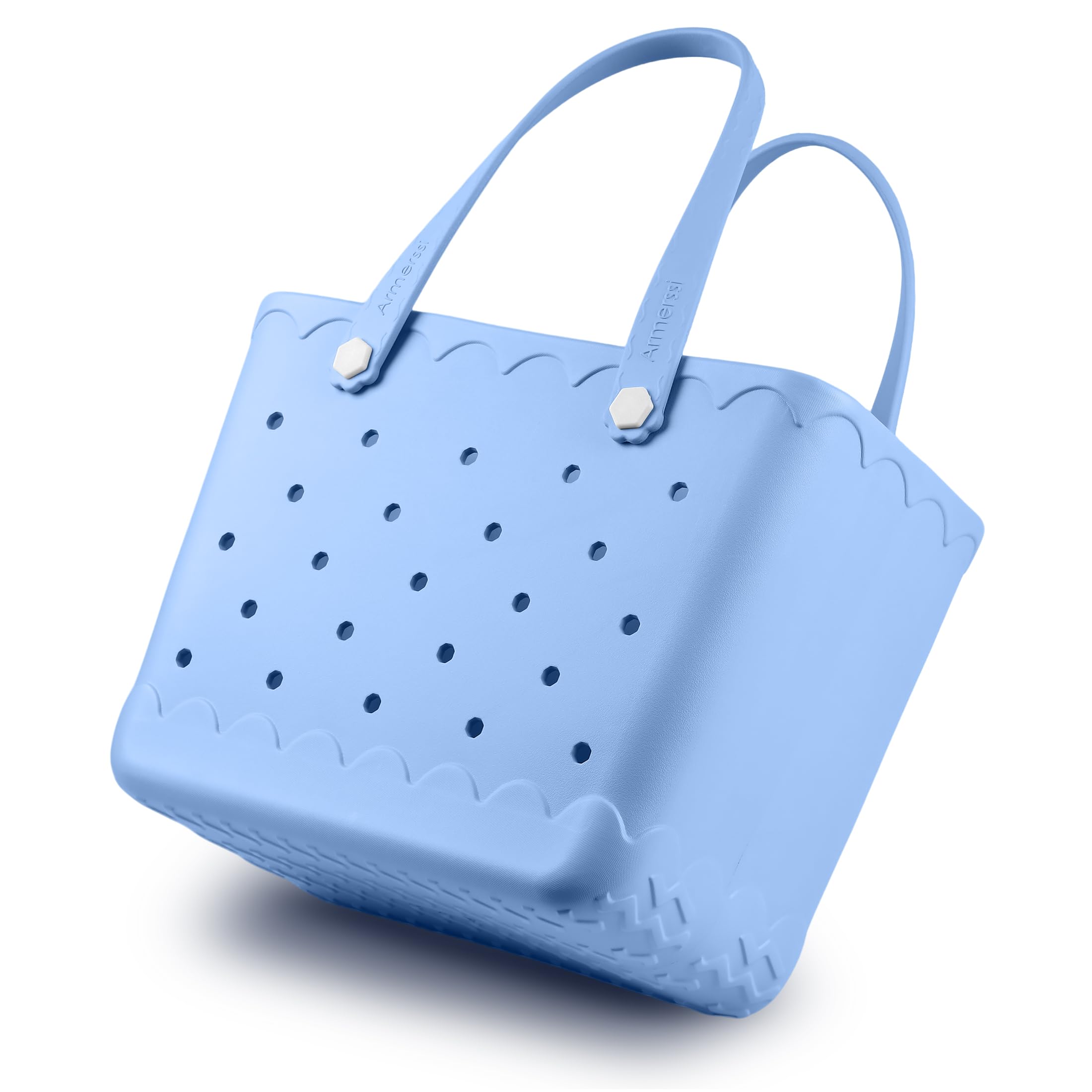 Rubber Beach Tote Bag Waterproof Tip-Proof Outdoor Tote Bag for the Beach Boat Pool Sports