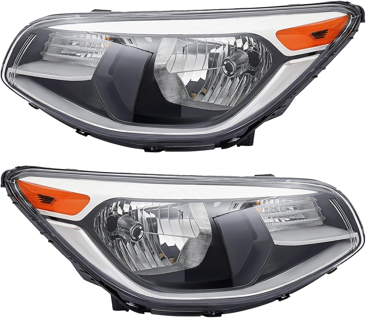 Pair Halogen Headlights Headlamps Assembly for 2014-2019 Kia Soul KI2502167 KI2503167 92101-B2270 92102-B2270 Left&Right Not Come with Bulbs DOT/SAE-Certified