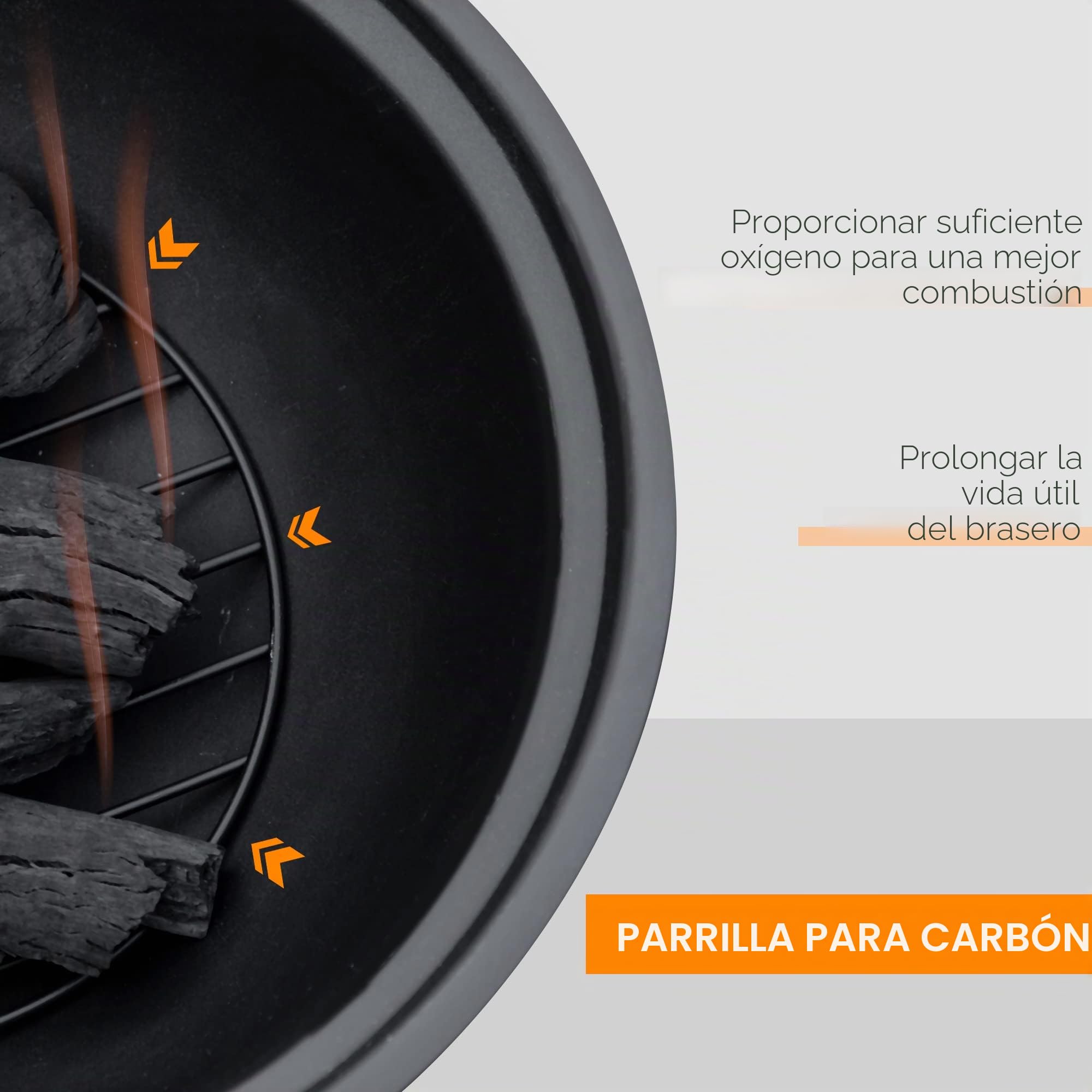 Cuenco de Fuego Outsunny, Pozo de Fuego con Tapa, Cesta de Fuego con atizador, en diseño de tocón de árbol, para jardín, Camping, terraza, Acero, MgO, marrón
