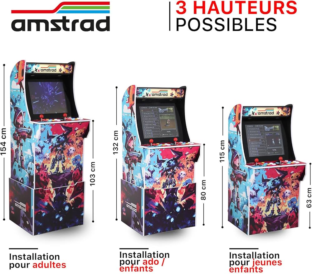 Borne D'arcade AMSTRAD Modèle Monsters Avec 2800 Jeux - Ecran 19