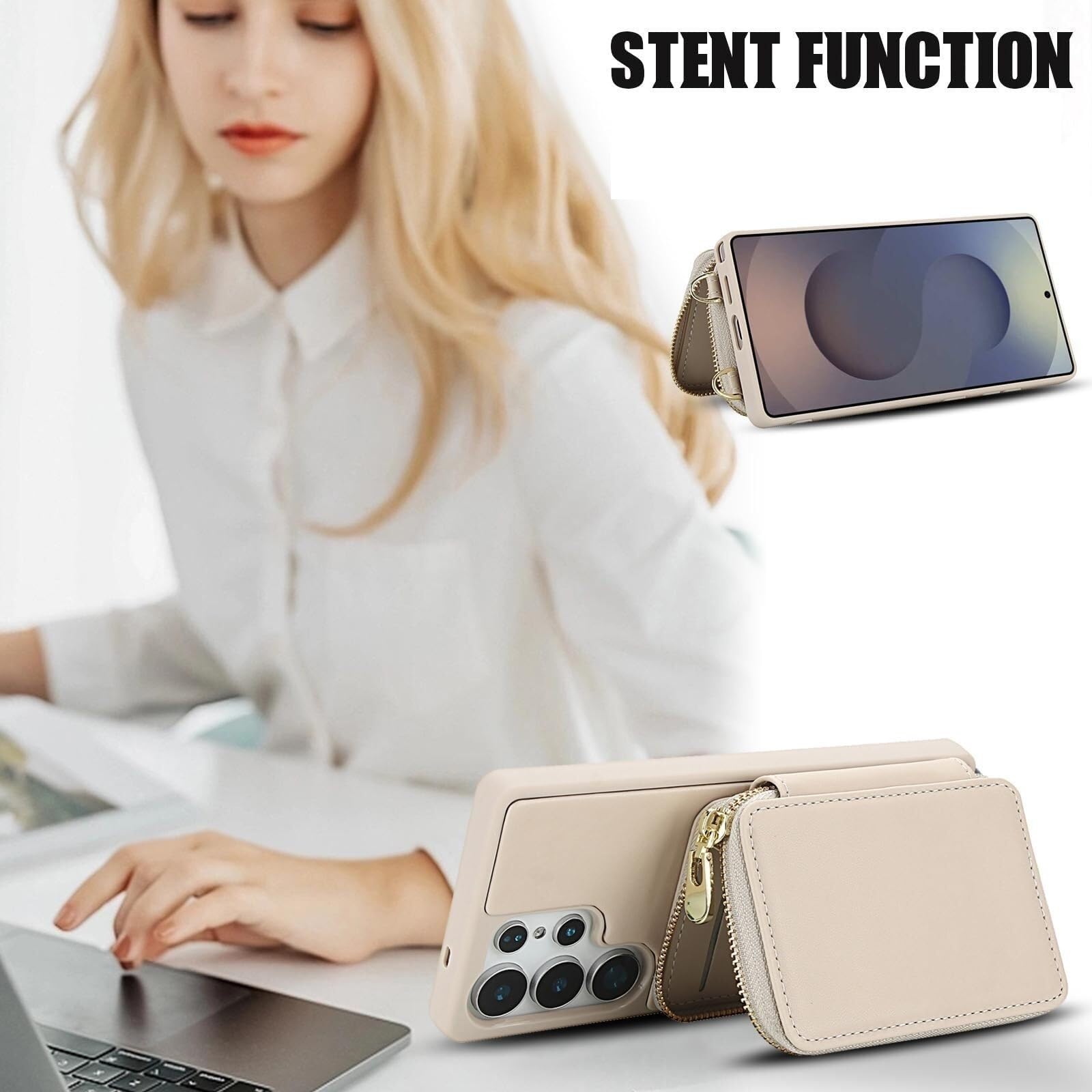 Etui do Samsung Galaxy S26 Ultra/S26 Plus/S26, skórzany pasek crossbody, podpórka, odporna na wstrząsy powłoka (fioletowy, S26 Ultra)