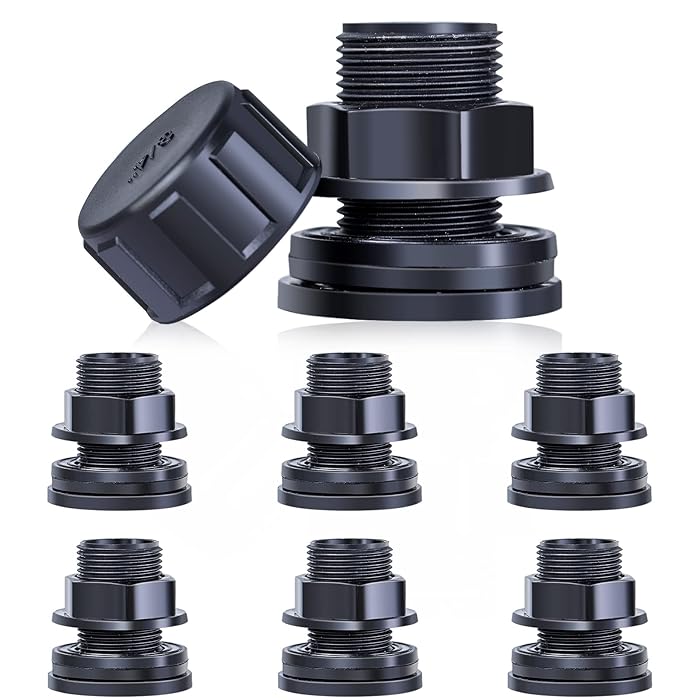 Buy 6 PCS PVC Bulkhead Fitting 3/4 Inch, Single Threaded Water Tank