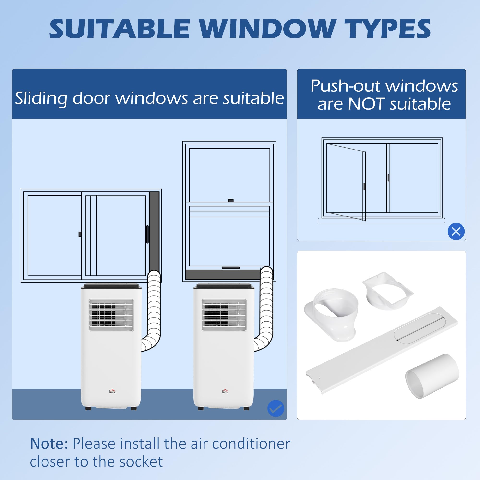 Aire acondicionado de 8000 BTU para habitaciones de hasta 345 pies cuadrados, unidad de CA 5 en 1 con ventilador de refrigeración, deshumidificador, automático, apagado y control remoto 9