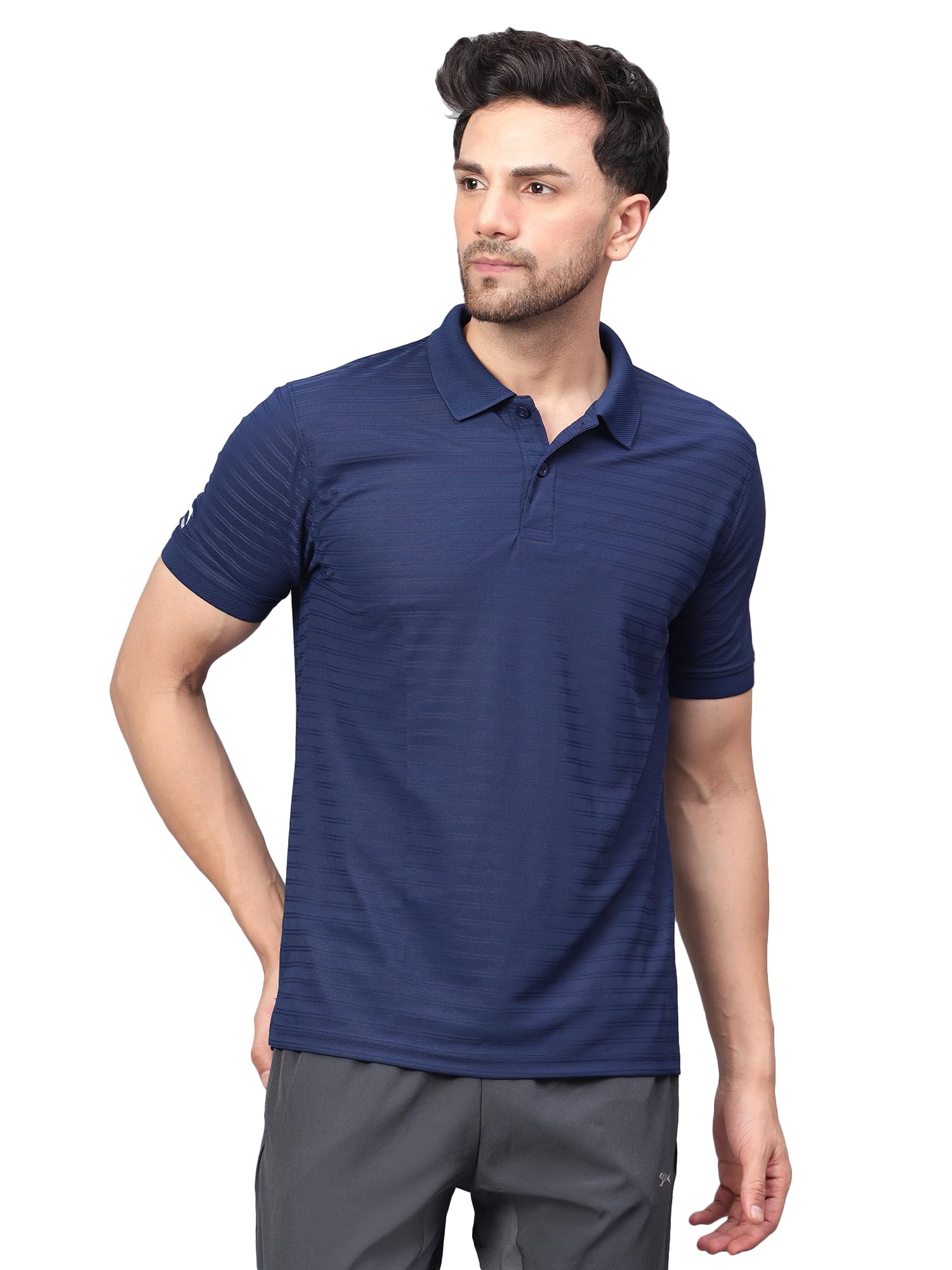 shiv naresh Men's Polyester Solid Regular Fit Polo Shirt-picture-29