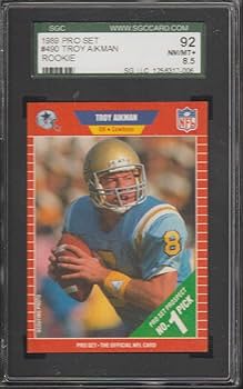 Amazon.com: 1989 Pro Set Troy Aikman #490 Rookie Cowboys GMA 8.5
