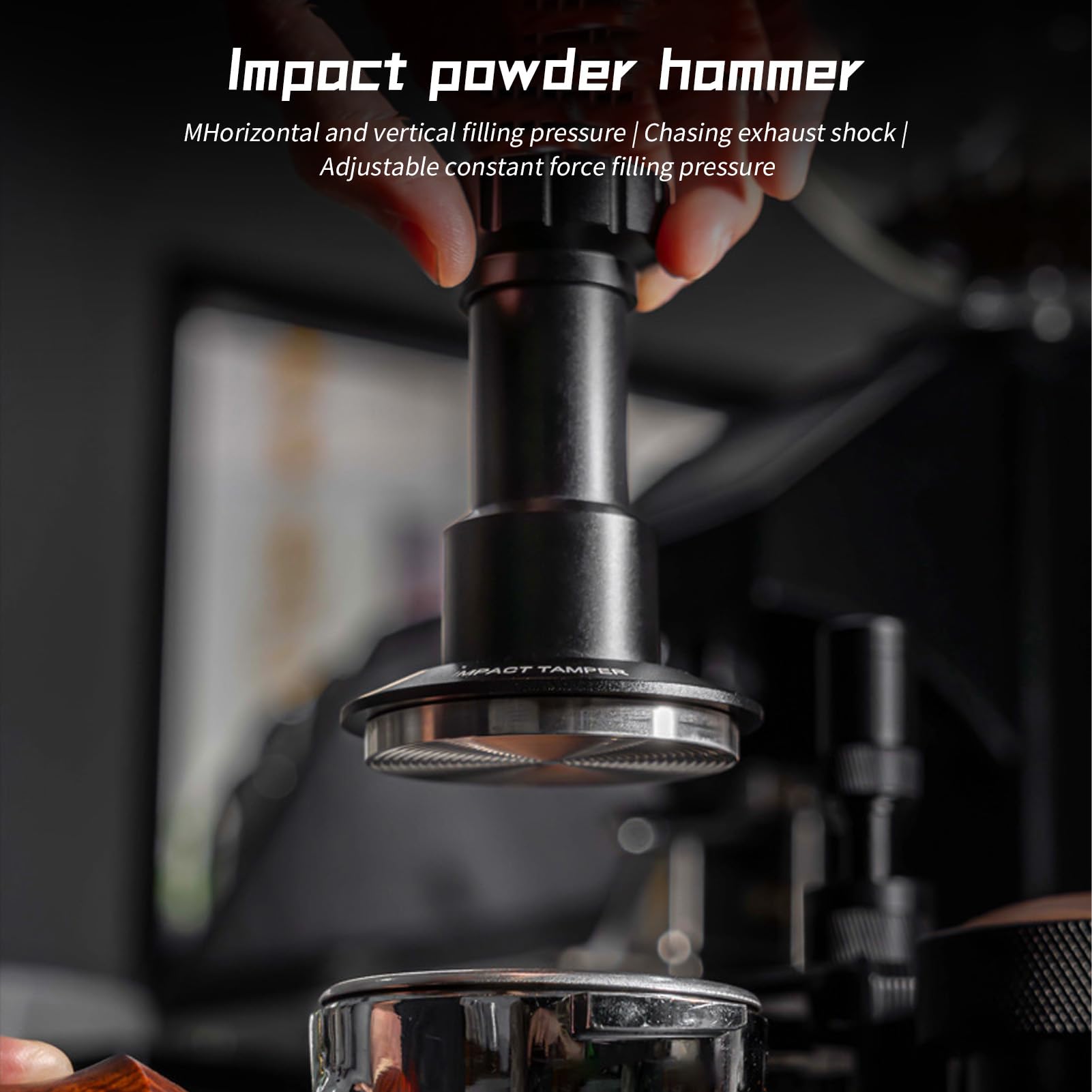 Coffee Hand Tamper 25-35 libras, presión ajustable, sistema de 4 resortes, desmontable, acero inoxidable 304
