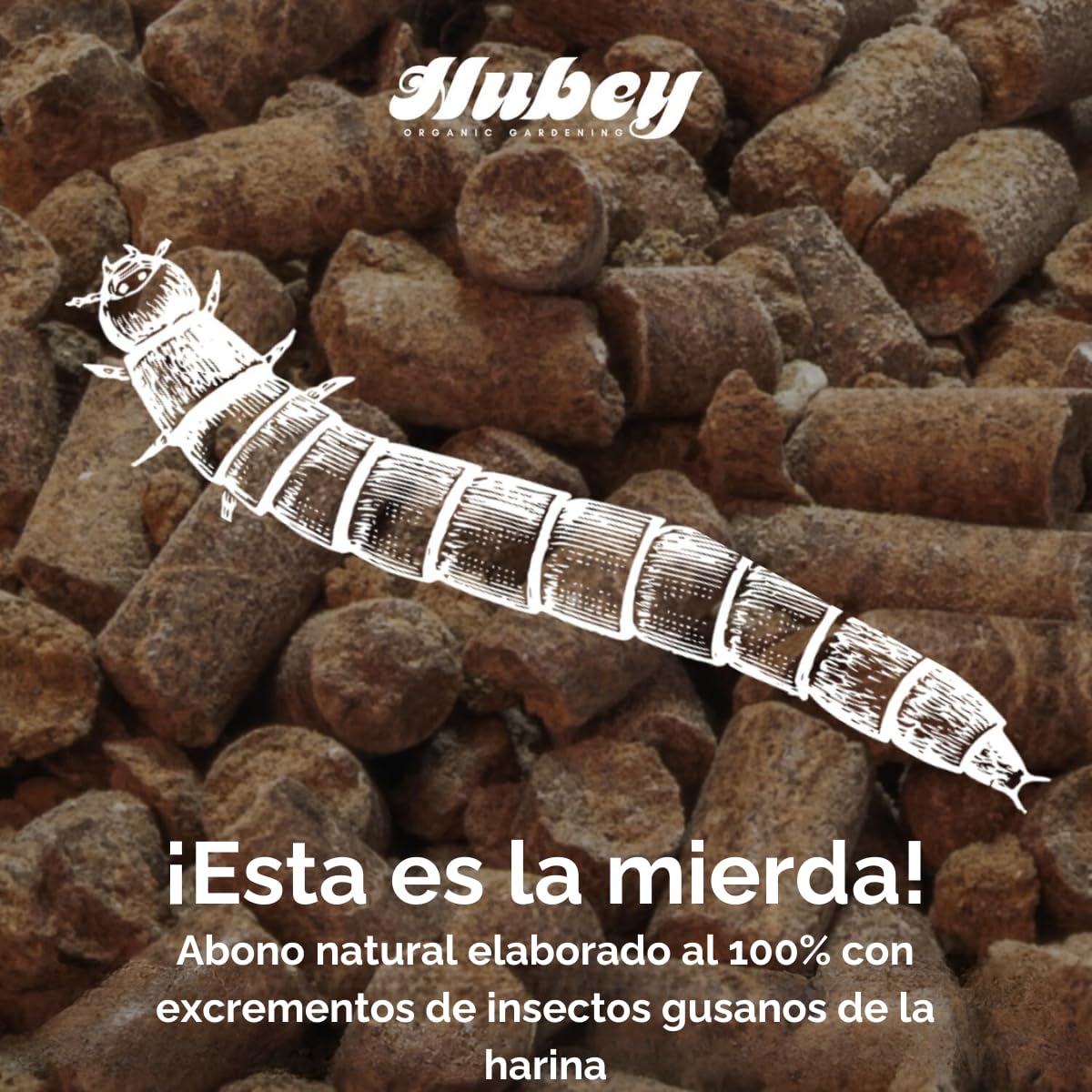 Estiércol de lombriz Hubey Excrementos de insectos, abono natural orgánico Abono universal y acondicionador del suelo (5 Kg)
