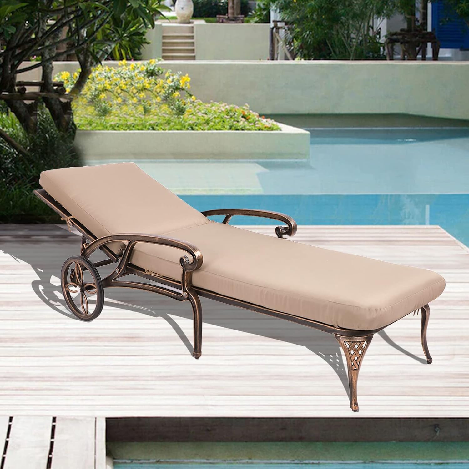 TITIMO Lounge Chairs for Outside Chaise Lounge Outdoor Pool