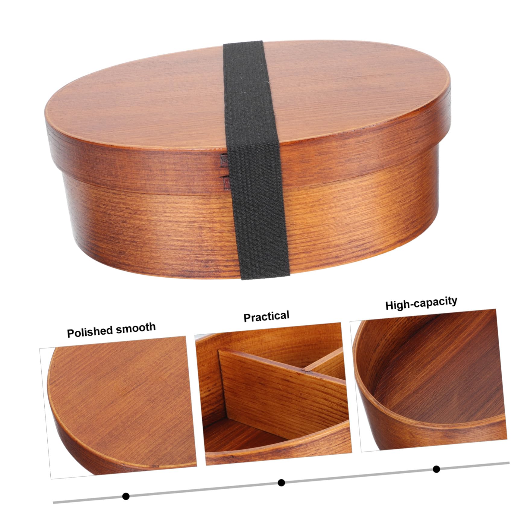 Boîte à Bento en Bois, Boîte à Déjeuner Sushi Japonaise Portable