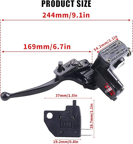 Miniatura 3 de Cilindro maestro de freno hidráulico izquierdo de 7/8"