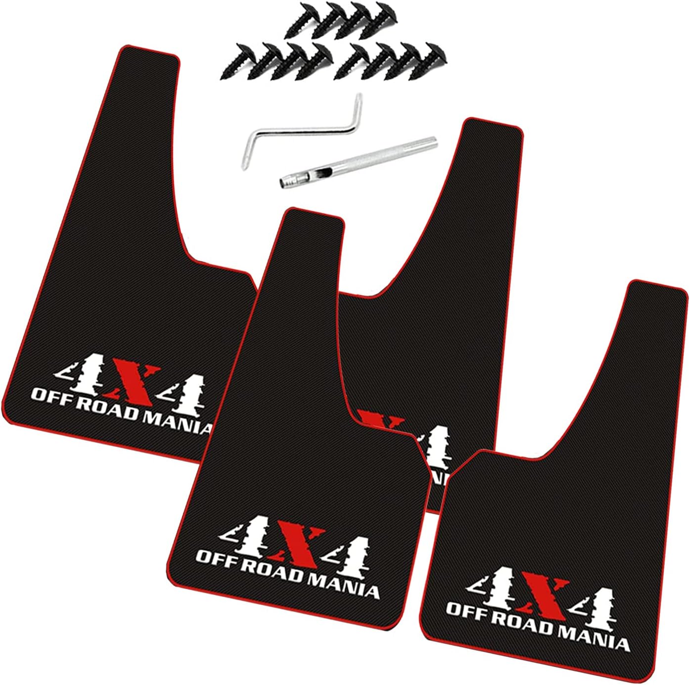 Large Size Universal Soft Glue Heavy Duty Splash Guards Mud Flaps Fenders – Dirt/Slush Protection, Easy Installation (4 Pcs Front/Rear Tires) Fit for Truck, Off-Road Vehicle, Large, Van (4X4) Large Size Universal Soft Glue Heavy Duty Splash Guards Mud Flaps Fenders – Dirt/Slush Protection, Easy Installation (4 Pcs Front/Rear Tires) Fit for Truck, Off-Road Vehicle, Large, Van (4X4)