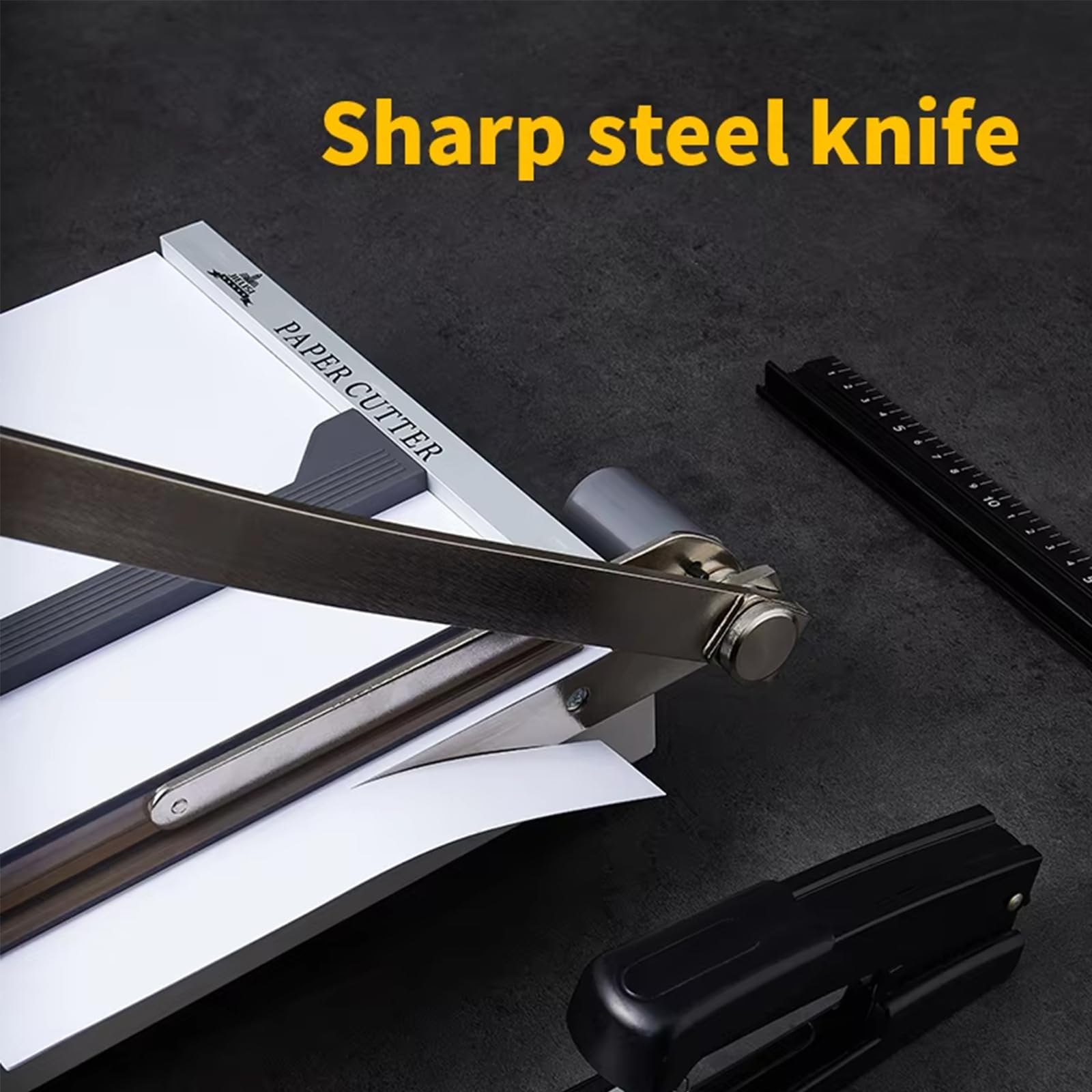 Taglierina Multifunzione A4, taglierina rotativa per impieghi gravosi, tagliacarte tagliacarte Macchina per Coltello da Taglio ID Carta Industriale Professionale Base Metallo