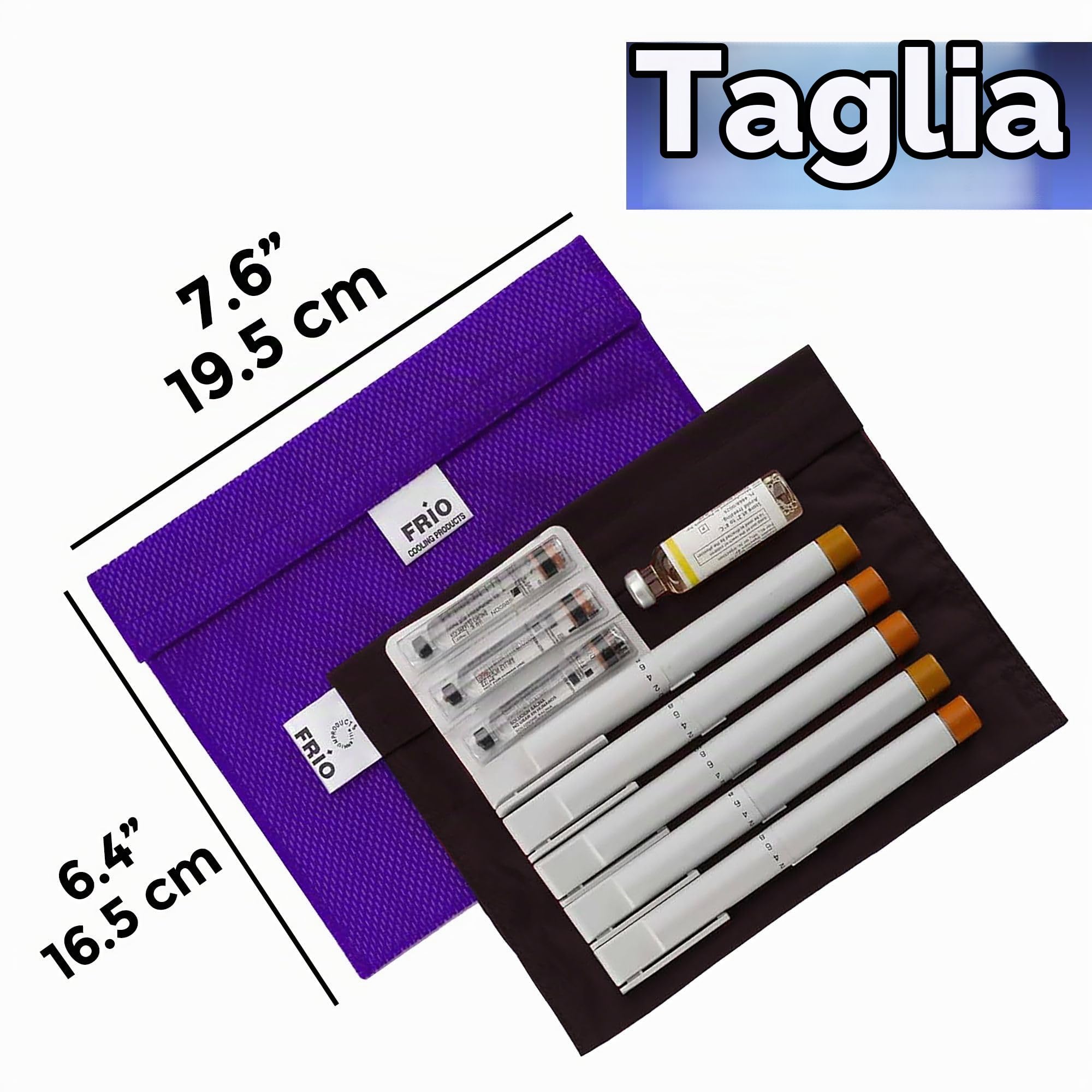 FRIO - Borsa isotermica per mantenere l'insulina, il colore viola, 21 x 15 cm