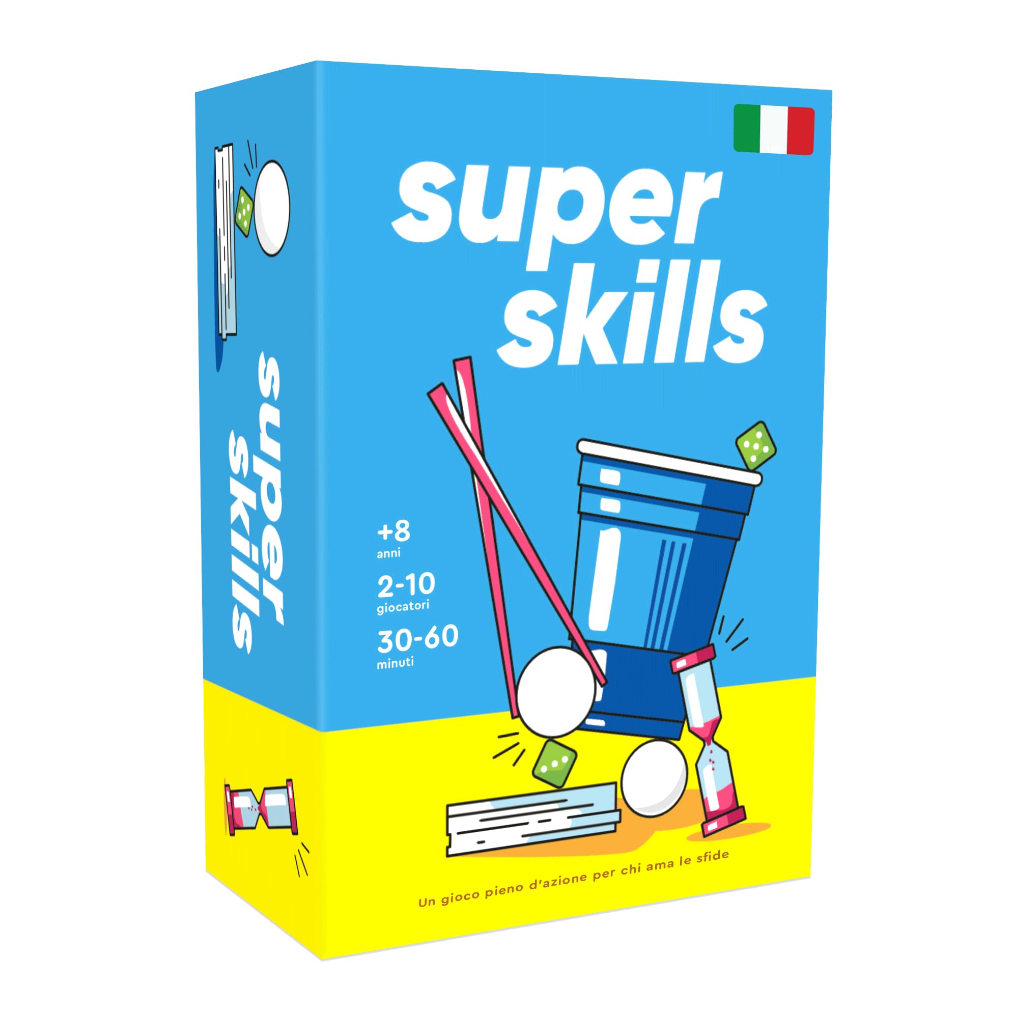The World Game Super Skills Italiano - Gioco d'Azione - Competi con i tuoi Amici in 120 Diverse Sfide - Puro Divertimento per una Serata in Famiglia con Bambini, Adolescenti e Adulti