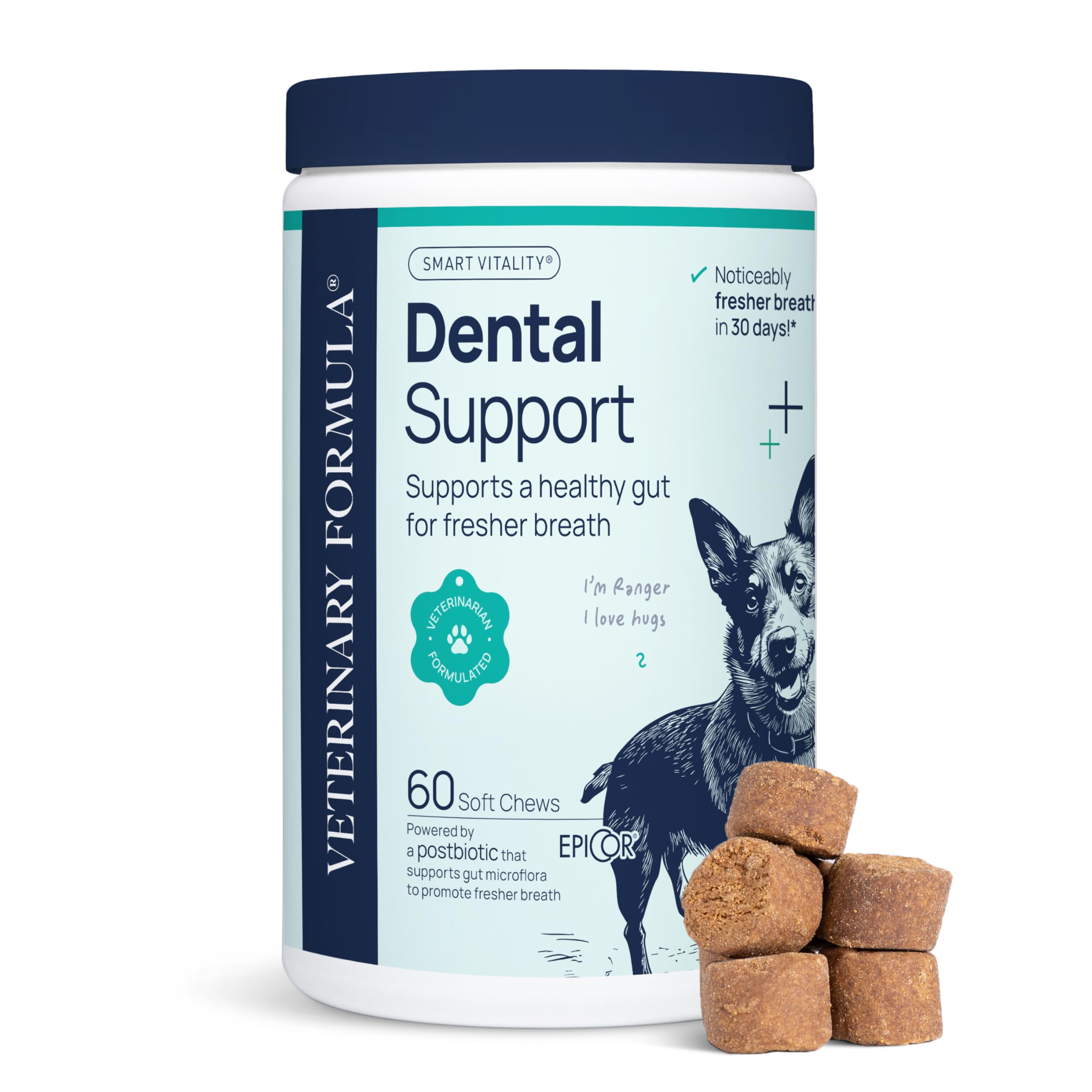 Veterinary Formula Smart Vitality Dental Support Dog Soft Chews, 60 Count