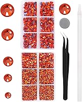 Vista 33 de MEIBITE 6796 unidades de diamantes termoadhesivos AB rosados, piedras de cristal de vidrio para tela, ropa, camisas, parte trasera plana brillante