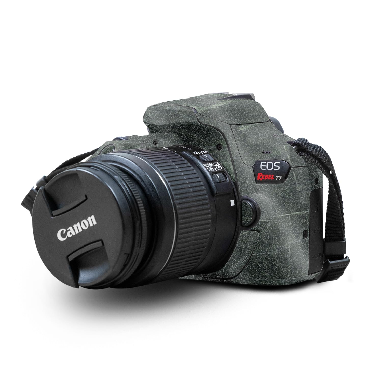 Glossy Glitter Skin Compatible with Canon EOS Rebel T7 Camera - Green Marble - Premium 3M Vinyl Protective Wrap Decal Cover - Easy to Apply | Crafted in The USA by MightySkins