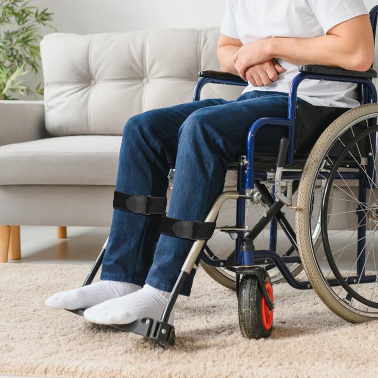 Correas para patas de silla de ruedas, correas de reposapiés ajustables y antideslizantes, correas de seguridad para las piernas, correas protectoras de piernas para sillas de ruedas, estabilizadores