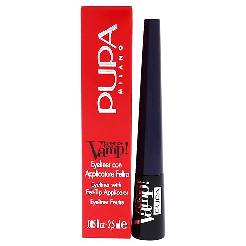 Pupa Milano Vamp! Definition Eye Liner - LĂnea precisa y color definido, ultra pigmentado, textura fluida suave, seca y rápida, punta de fieltro Pupa Milano Vamp! Definition Eye Liner - LĂnea precisa y color definido, ultra pigmentado, textura fluida suave, seca y rápida, punta de fieltro