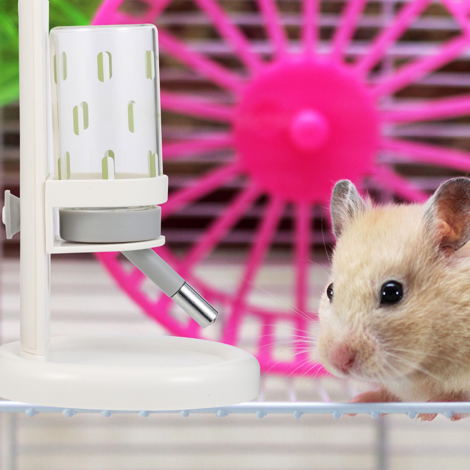 Automatischer Hamster Wasserspender mit Transparenter Flasche und Auslauf