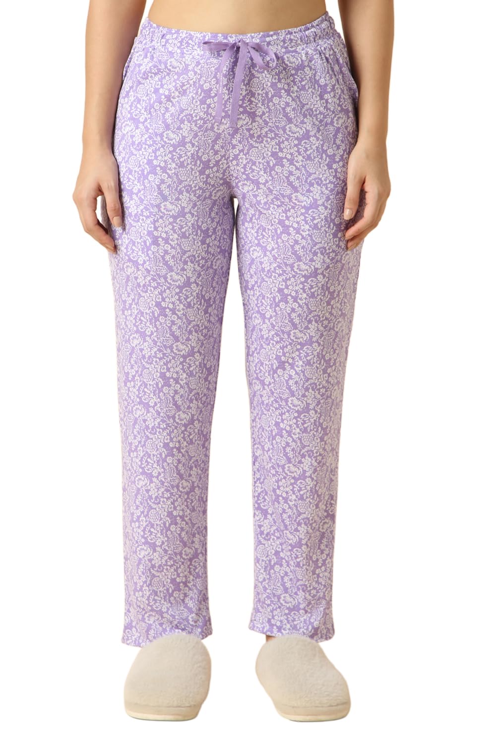 van heusen Women Cotton Printed Lounge Pyjama - Functional Pocket, Ultra Soft, Drawstring Waist-picture-38