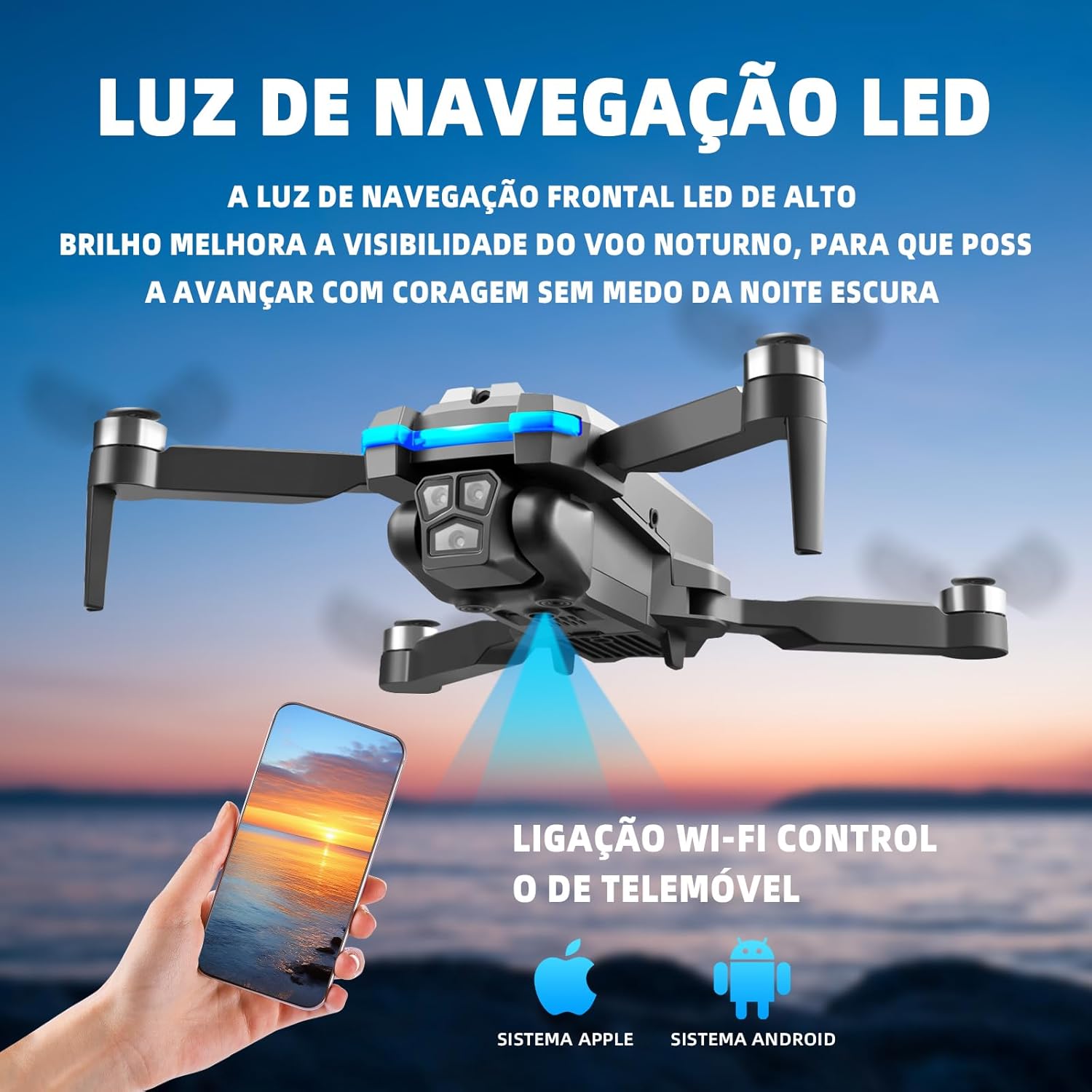 71hA56lgoeL._AC_SL1500_ Drone com Camera 6K Drone Profissional, Mini Drone FPV com Controle Remoto e 100m de Alcance