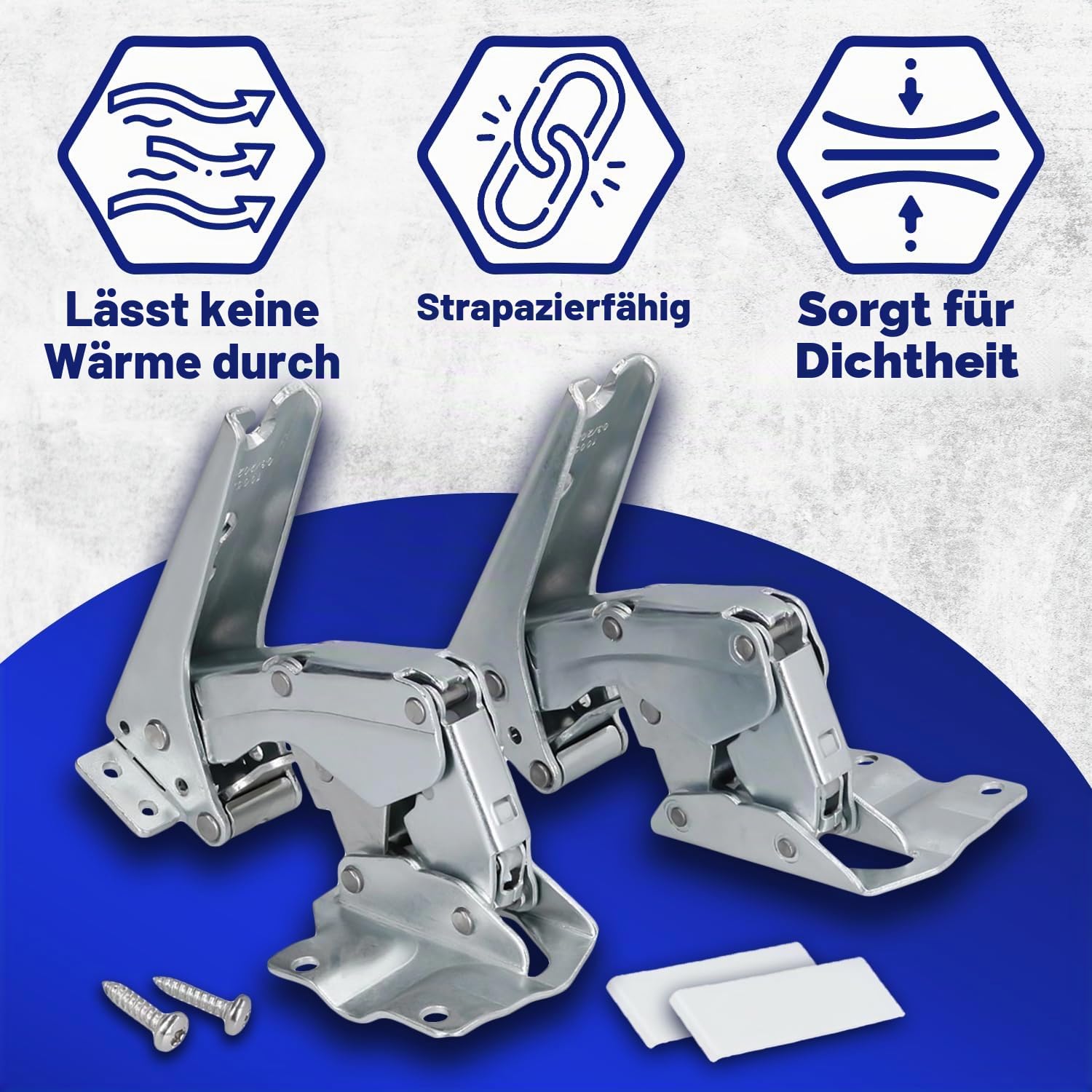 Kit 2 Stück Kühlschrank Scharnier Oben und Unten mit 2 Bolzen und 2 Stopfen mit dem Originalcode 00481147 481147 für Bosch für Siemens 5546050 für Miele 407131425/8 für AEG für Electrolux - MONTERAL