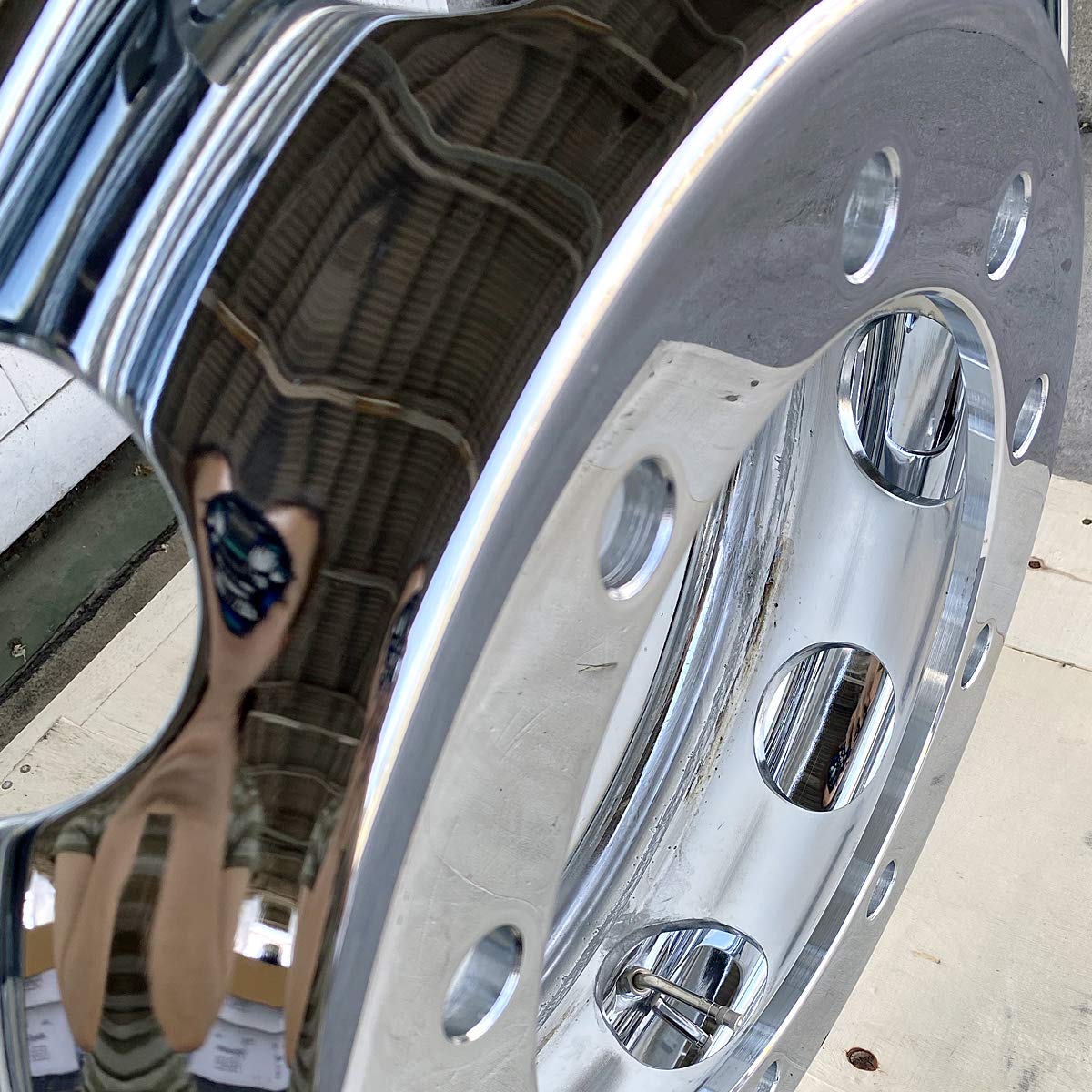 Amazon | メッキホイール 22.5×7.50 10穴 新ISO 大型 トラック