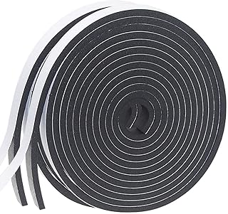 Weather Stripping Door Seal Strip for Doors and Windows, Foam Insulation Tape Self Adhesive,Sound Proof,Weatherstrip,Pipe Cooling, Air Conditioning Seal Strip (W:1/2In xT: 1/4In XL: 33Ft)