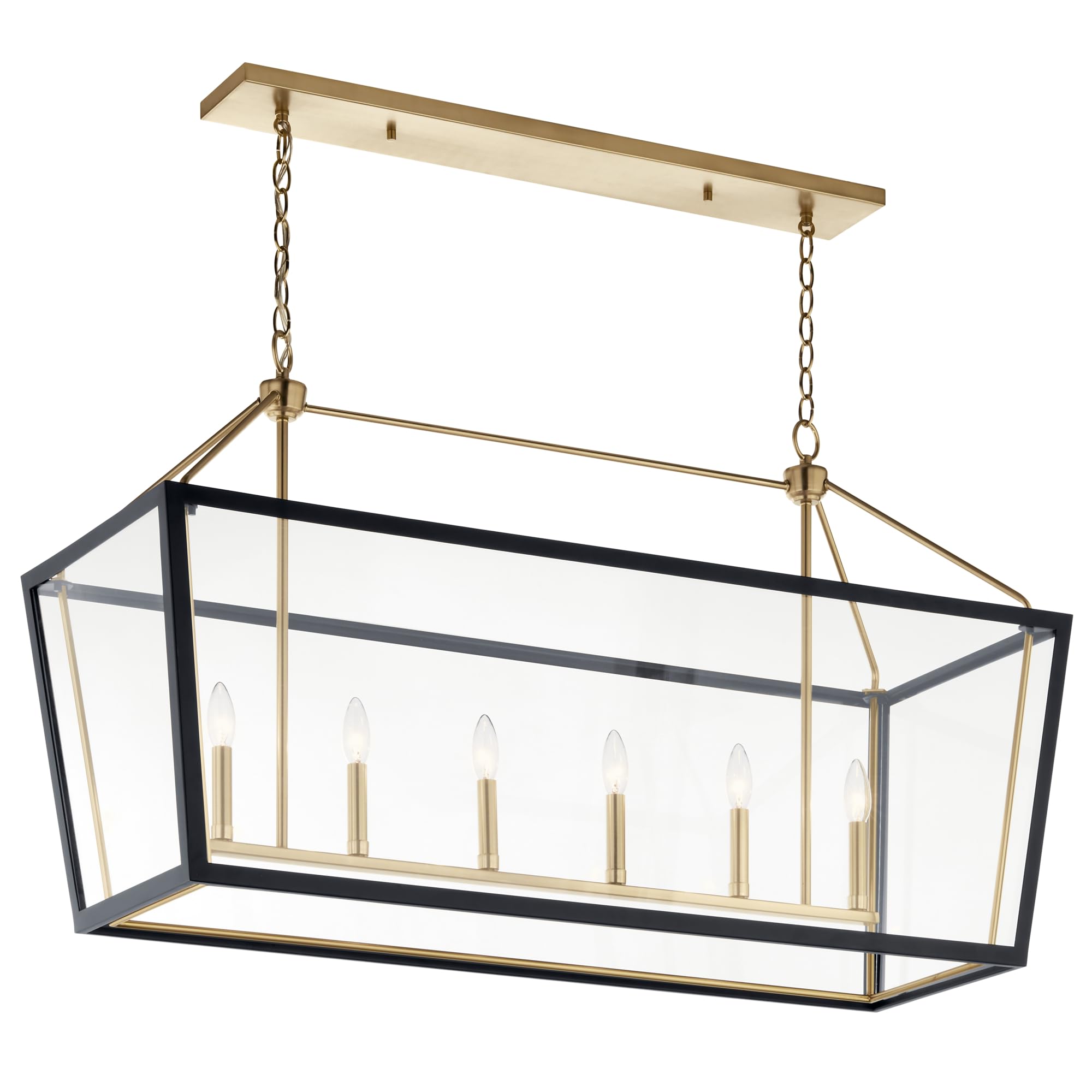 Kichler Delvin 6-Light Linear Chandelier, Updated Traditional
