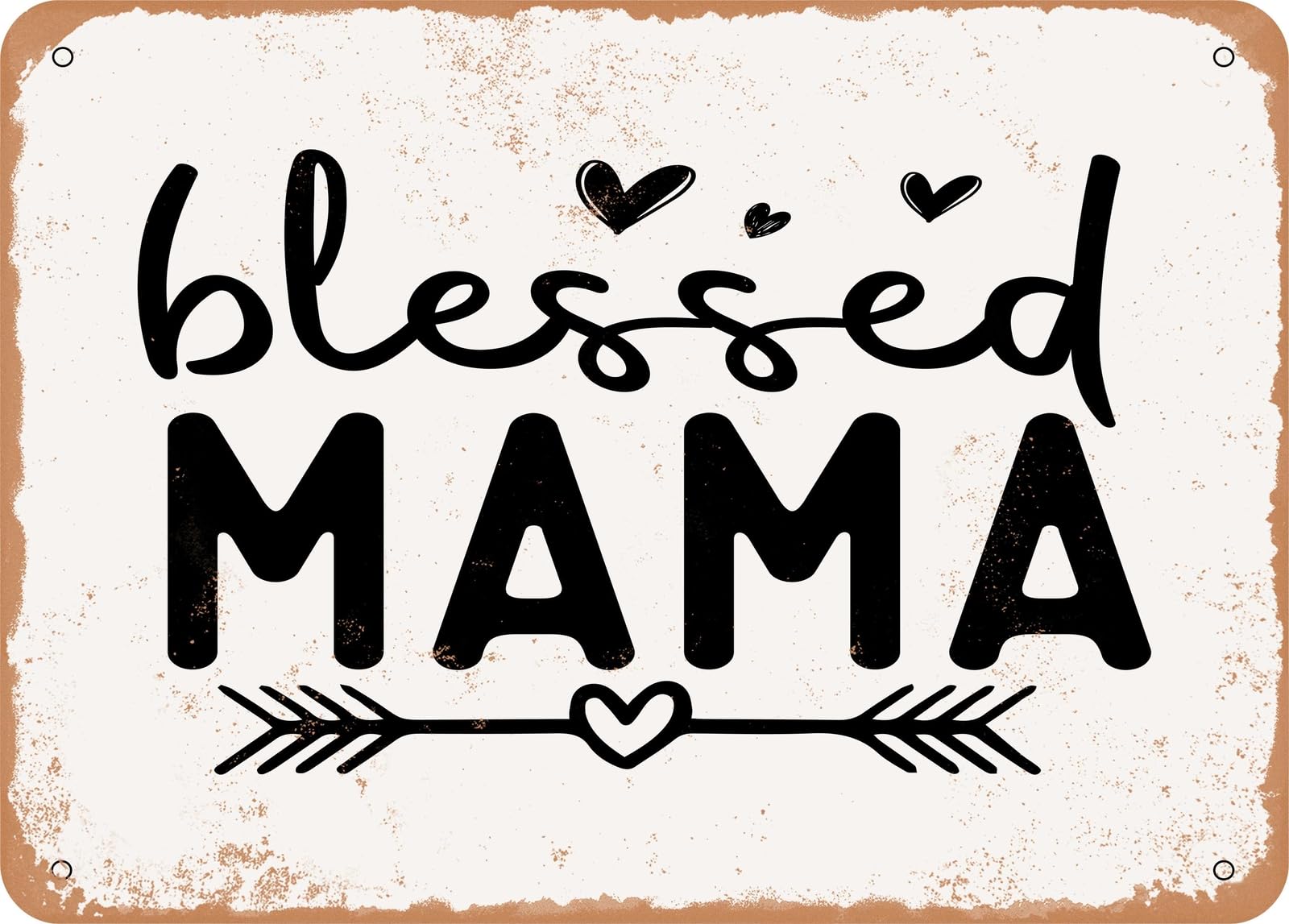 Metal Sign - Blessed Mama - 2 - Vintage Look Sign home decor
