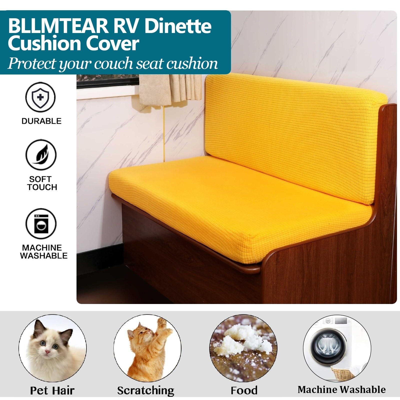 RV Dinette Kussenhoezen, Camper Kussen Slipcovers Camper Bench Cover RV Kussenhoezen Dinette Booth Stoelen 1/2 Sets(Color:#11,Size:2 Bench Cover 2 Backrest Cover
