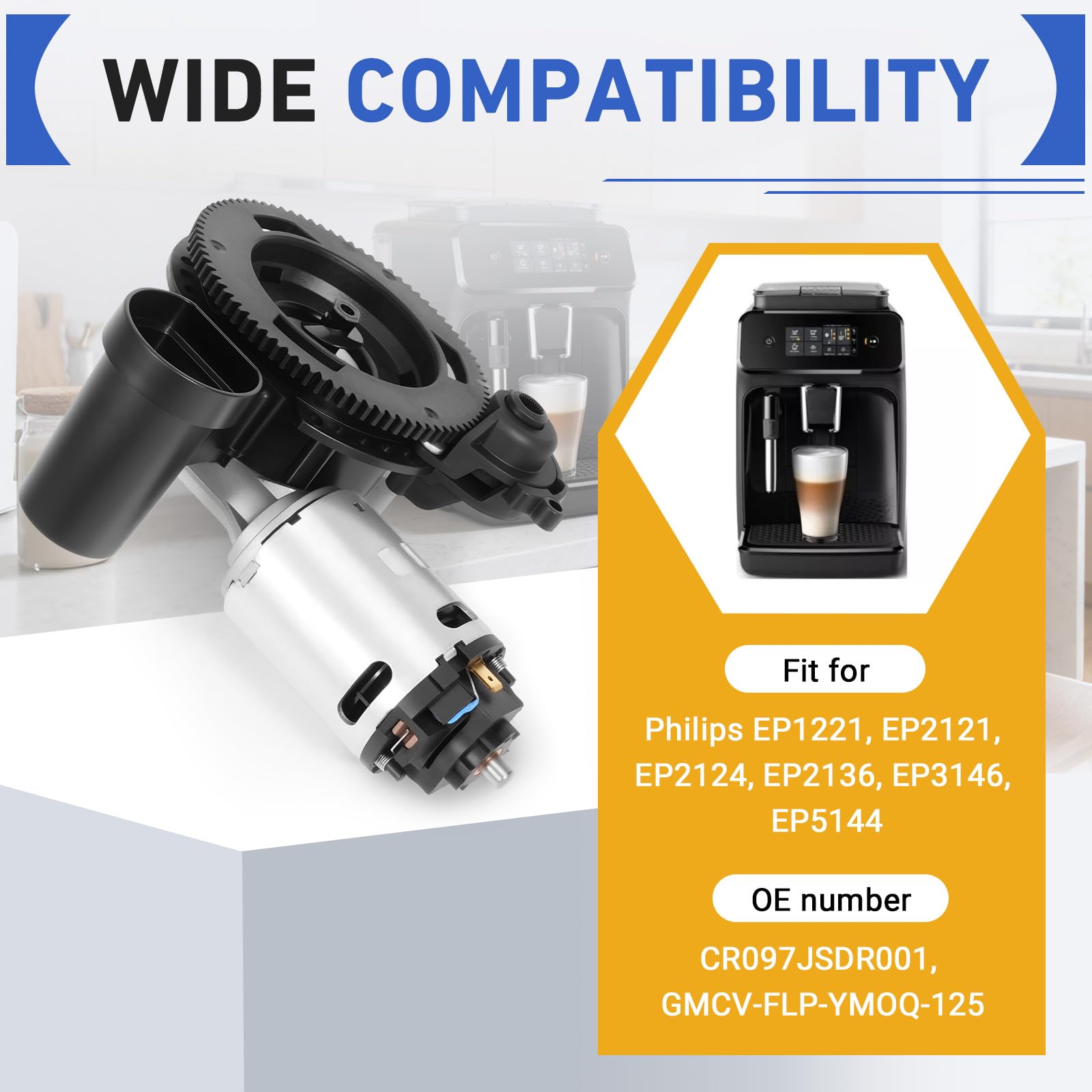 Coffee Grinder Motor Fit for Philips EP1221 2121 2124 2136 3146 5144 Espresso Machine - Coffee Maker Machine Grinder Motor DC230V 60W product thumbnail 3