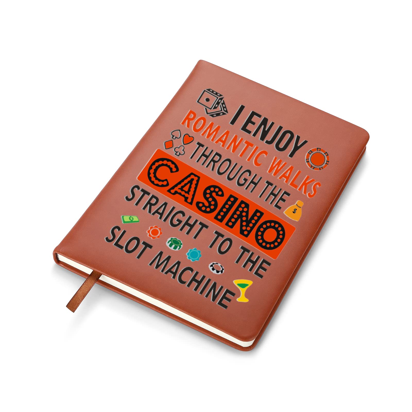 Photo 1 of RSRXEDL Funny Gambler Gift Idea Casino Lovers Cosmetic Notebook -100 page -College Ruled Lined Notebook Slot Machine Casino Gambling Accessories Notebook (CASINO )