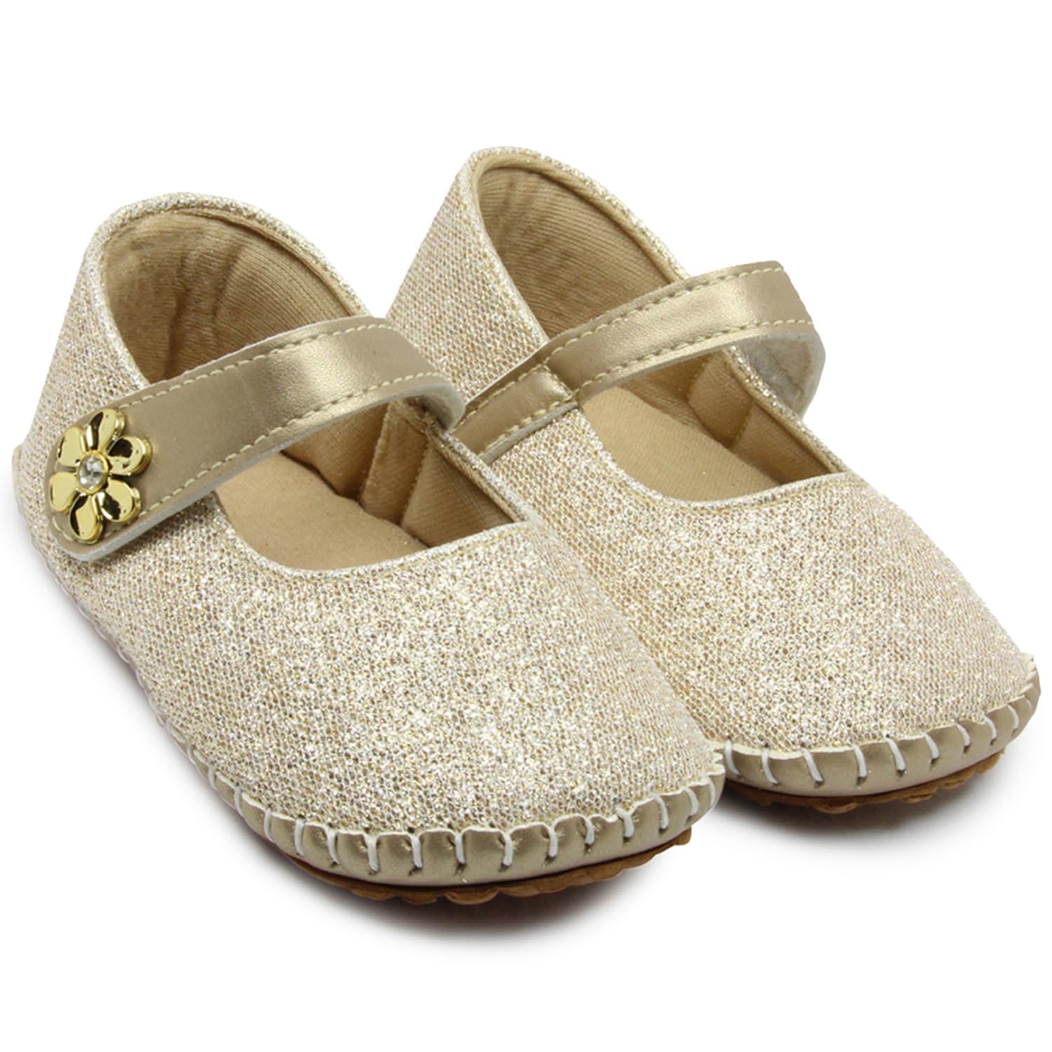 Neska Moda 18 To 24 Months Baby Girls Synthetic Leather Belly Sandal/Booties (Golden)-BT2077 (B0CG3G4J95) Amazon Price History, Amazon Price Tracker