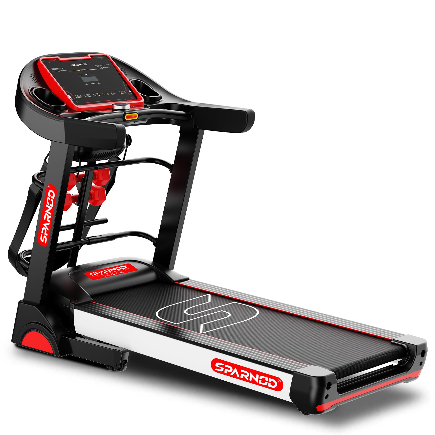 STH-4400 Motorised Multifunction Foldable Treadmill for Home Use, 5HP Peak Motor, 1–14 km/h Speed, 15% Auto Incline, 12 Preset Programs, LED Display, USB/Bluetooth, 120 kg Capacity